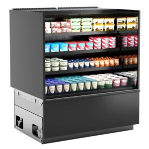 Structural Concepts Blend 72" Black Refrigerated Open Front Display Case - NM7255RSSV