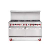 American Range 72" Gas 12 Burner Range w/ Standard Oven & Storage Base - AR-12-126L-SBR