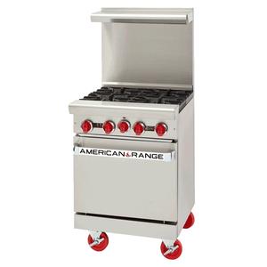 American Range 24" Gas 2 Burner Range w/ 12" Left Side Manual Griddle - AR-12G-2B-SB