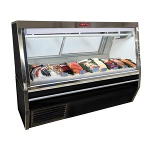 Howard McCray 4' Narrow Depth Double Duty Fish/Poultry Display Case Black - SC-CFS34N-4-BE-LED