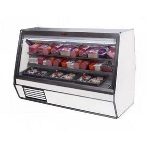 Howard McCray 74" Single Duty Endless Curved Glass Deli Display Case White - SC-CDS32E-6C-LED