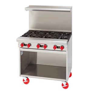 American Range 36" Gas 6 Burner Range w/ 26.5" Storage Base - AR-6-SB