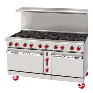 American Range 60in Commercial 10 Burner Gas Green Flame Range - ARGF-10-126L 