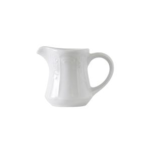 Tuxton China Inc Chicago 3-1/2oz Porcelain White Creamer with Handle - 1dz - CHR-035 