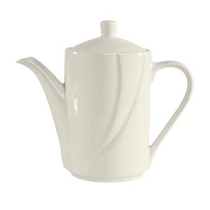 Tuxton China Inc San Marino 11oz Pearl White Ceramic Coffee Pot - 6 per Case - ASU-101 