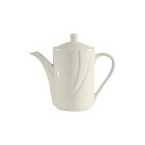 Tuxton China Inc San Marino 21 oz Pearl White Ceramic Coffee Pot - 6 per Case - ASU-102