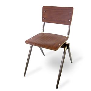 Just Chair Manufaturing CITYStyle Urban Steel Frame Side Chair w/ Wood Back & Seat - CSU-90818