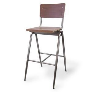 Just Chair Manufaturing CITYStyle Urban Steel Frame Barstool with Wood Back & Seat - CSU-90830 