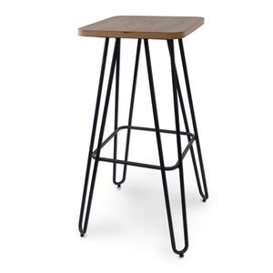 Just Chair Manufaturing CITYStyle Urban Steel Backless Barstool w/ Hairpin Legs - M90530X-COM