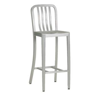 Just Chair Manufaturing Industrial Aluminum Welded Frame Barstool with Slat Back - A22030 