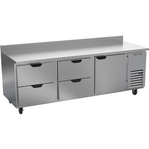 Beverage Air 93" Wide Three Section Four Drawer Worktop Refrigerator - WTRD93AHC-4
