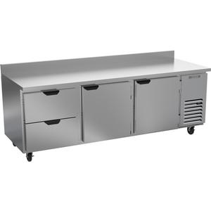 beverage-air 93in Wide Three Section Two Drawer Worktop Refrigerator - WTRD93AHC-2 
