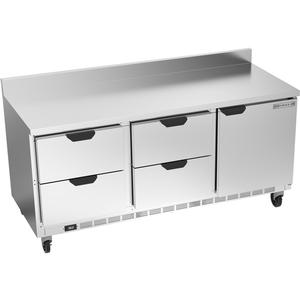 Beverage Air 72" Wide Three Section Four Drawer Worktop Refrigerator - WTRD72AHC-4-FIP