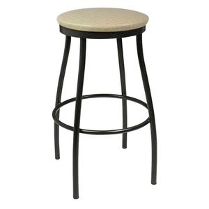 Just Chair Manufaturing Industrial Black Powder Coat Metal Frame Backless Bar Stool - M66830X-COM 