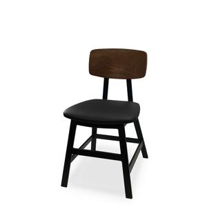 Just Chair Manufaturing Industrial Black Powder Coated Metal Chair - M67818-BVS