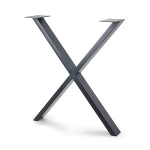 Just Chair Manufaturing Metal Dining Height 24"W x 28"H X-Style Welded Table Base - TBX-XRUS-28