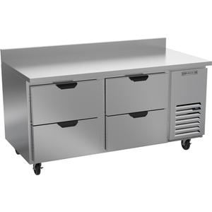 beverage-air 67in Wide Two Section Four Drawer Worktop Refrigerator - WTRD67AHC-4 