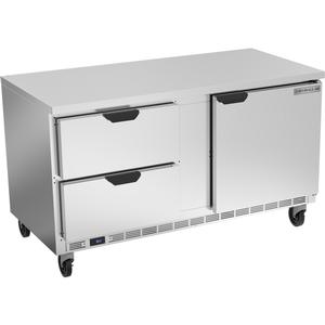 beverage-air 60in Wide Two Section Worktop Refrigerator With Two Drawers - WTRD60AHC-2-FLT 