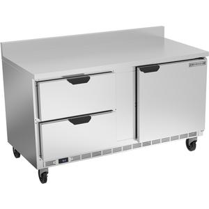 beverage-air 60in Wide Two Section Worktop Refrigerator With Two Drawers - WTRD60AHC-2-FIP 