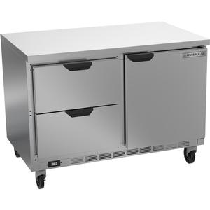 beverage-air 48in Wide Two Section Worktop Refrigerator With Two Drawers - WTRD48AHC-2-FLT 