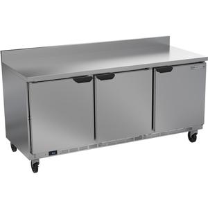 beverage-air 72in Wide Three Section Worktop Refrigerator - WTR72AHC-FIP 