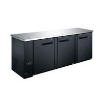 Peach Foodservice 90" Solid Three Door Back Bar Refrigerator - PBB-4