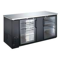 Peach Foodservice PBB-3G 69" Two Door Glass Door Back Bar Cooler