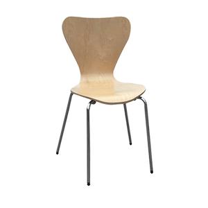 Just Chair Manufaturing Contemporary Style Chrome Frame Stacking Side Chair - C65018