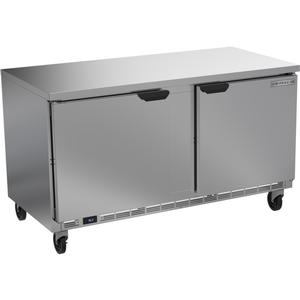 beverage-air 60in Wide Two Section Worktop Refrigerator - WTR60AHC-FLT 