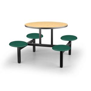 Just Chair Manufaturing Cluster 36in diameter Welded Steel Black Table Island Unit - CLUS-RD36-4S-BS 