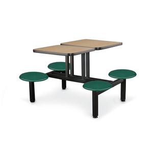 Just Chair Manufaturing Cluster Welded Steel Black (2) 21in x 24in Table Island Unit - CLUS-ST-4S-BS 