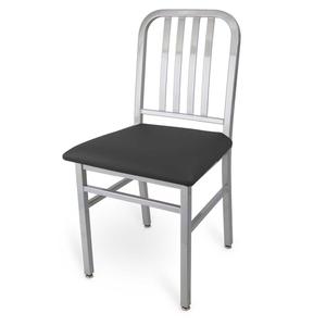 Just Chair Manufaturing CITYStyle Slatted Back Urban Steel Frame Chair w/Padded Seat - CSU-91018-COM 