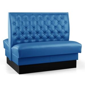 Just Chair Manufaturing 42"H Double Sided Custom Booth w/ Upholstered Back & Seat - JBD-SBT-42-GR1/COM