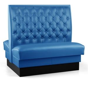 Just Chair Manufaturing 48"H Double Sided Custom Booth w/ Upholstered Back & Seat - JBD-SBT-48-GR1/COM