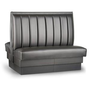 Just Chair Manufaturing 48"H Double Sided Custom Booth w/ Upholstered Back & Seat - JBD-UCH-48-GR1/COM