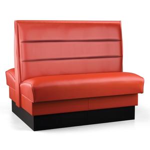 Just Chair Manufaturing 42"H Double Sided Custom Booth w/ Upholstered Back & Seat - JBD-UHC-42-GR1/COM