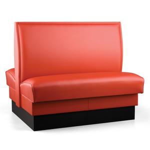 Just Chair Manufaturing 42"H Double Sided Custom Booth w/ Upholstered Back & Seat - JBD-UPL-42-GR1/COM