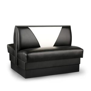 Just Chair Manufaturing 36"H Double Sided Custom Booth with Upholstered Back & Seat - JBD-UPL-36-GR1/COM 