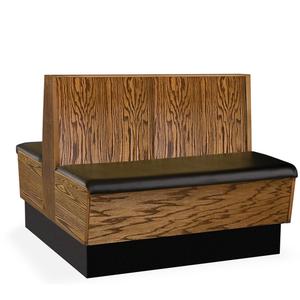 Just Chair Manufaturing 36"H Double Sided Custom Wood Plank Frame Booth - JBD-WPF-36-GR1/COM