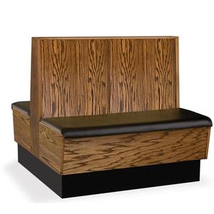 Just Chair Manufaturing 42"H Double Sided Custom Wood Plank Frame Booth - JBD-WPF-42-GR1/COM