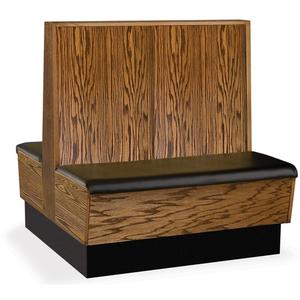 Just Chair Manufaturing 48"H Double Sided Custom Wood Plank Frame Booth - JBD-WPF-48-GR1/COM