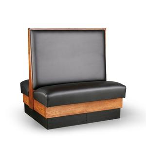 Just Chair Manufaturing 60"H Double Sided Custom Wood Plank Frame Booth - JBD-WSS-60-GR1/COM