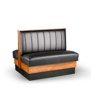 Just Chair Manufaturing 42"H Double Sided Custom Wood Plank Frame Booth - JBD-WSS-UCH-42/COM