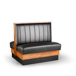 Just Chair Manufaturing 60"H Double Sided Custom Wood Plank Frame Booth - JBD-WSS-UCH-60/COM