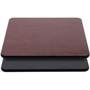 Just Chair Manufaturing Black/Dark Mahogany 60" x 30" Melamine Reversible Table Top - JER3060-B/DM