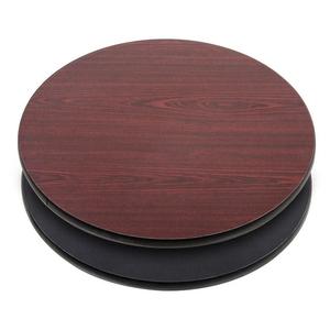 Just Chair Manufaturing Black/Dark Mahogany 30" dia. Melamine Reversible Table Top - JER30R-B/DM