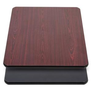 Just Chair Manufaturing Black/Dark Mahogany 36" x 36" Melamine Reversible Table Top - JER3636-B/DM