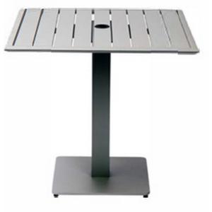 Just Chair Manufaturing Silver-Grey Aluminum 32in x 24in Outdoor Dining Table - JTMO-GREY-2432 