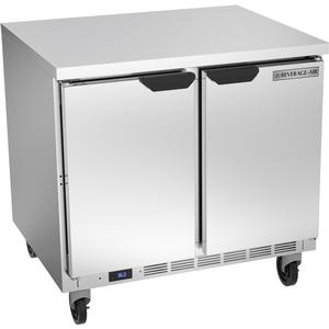 beverage-air 36in Wide Two Section Worktop Refrigerator - WTR36AHC-FLT 
