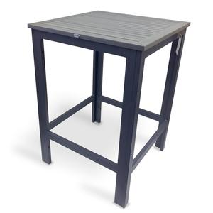 Just Chair Manufaturing Antique Gray Aluminum 30" x 30" Bar Height Table Unit - PW801TT-3030-BAR